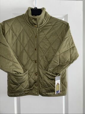 Quilted Olive Green Kids Jacket - Unbranded